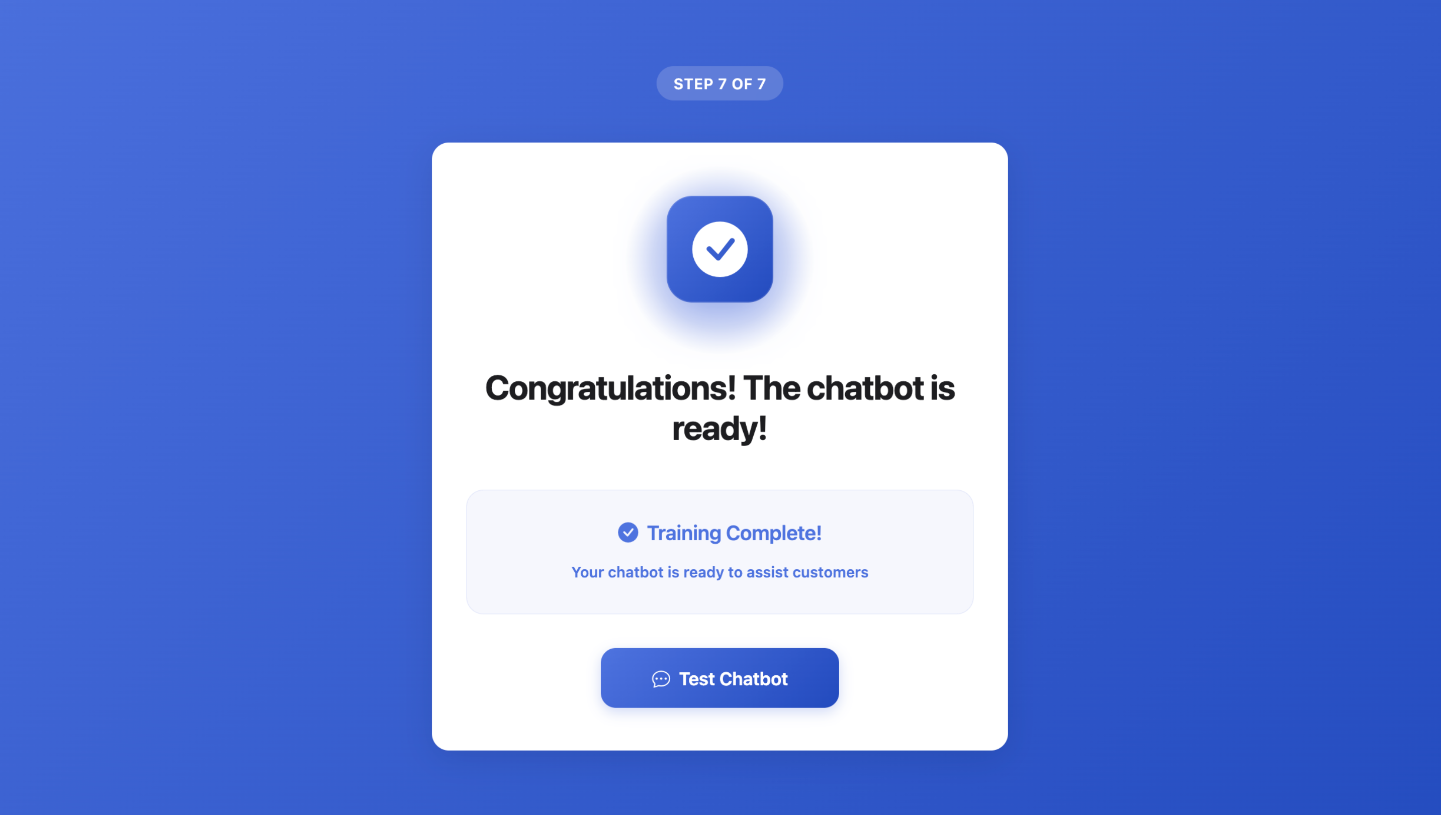 Model wordt getraind